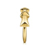 14K Yellow Gold Overlapping Triangles Stackable Ring
