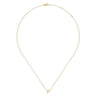 14K Yellow Gold P Initial Necklace
