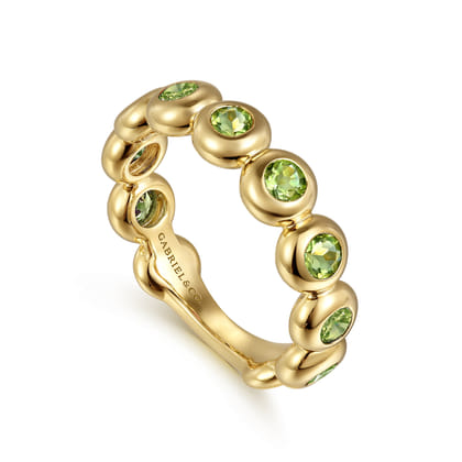 14K Yellow Gold PE - Peridot Ladies Ring