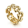 14K Yellow Gold Panther Chain Ring