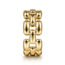 14K Yellow Gold Panther Chain Ring