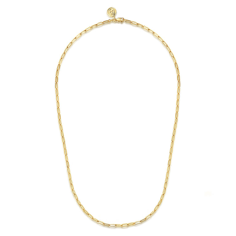 14K Yellow Gold Paper Clip Chain Necklace - Shot 2