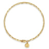 14K Yellow Gold Paperclip Chain Bracelet 2.3mm 7 inch