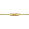 14K Yellow Gold Paperclip Chain Personalized Bracelet