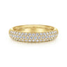 Fancy Wedding Ring in 14k Yellow Gold with Round Natural Diamond at Gabriel & Co.