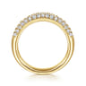 Fancy Wedding Ring in 14k Yellow Gold with Round Natural Diamond at Gabriel & Co.