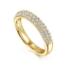 Fancy Wedding Ring in 14k Yellow Gold with Round Natural Diamond at Gabriel & Co.