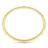 14K Yellow Gold Pave Diamond Bangle with Pyramid Stations - 0.73 ct