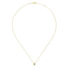 14K Yellow Gold Pave Diamond Hamsa Pendant Necklace - 0.15 ct