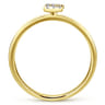 14K Yellow Gold Pave Diamond Uppercase Z Initial Ring - 0.05 ct