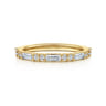 Straight Wedding Ring in 14k Yellow Gold with Baguette Natural Diamond at Gabriel & Co.
