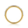 Straight Wedding Ring in 14k Yellow Gold with Baguette Natural Diamond at Gabriel & Co.