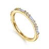 Straight Wedding Ring in 14k Yellow Gold with Baguette Natural Diamond at Gabriel & Co.