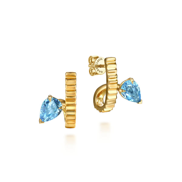 What’s November Birthstone Blue Topaz Earrings