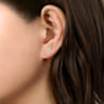 14K Yellow Gold Pear Shape Diamond Stud Earrings - 0.27 ct