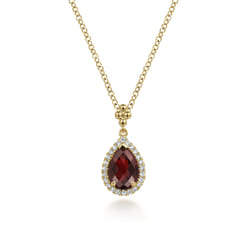 14K-Yellow-Gold-Pear-Shape-Garnet-with-Diamond-Halo-Necklace1