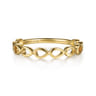 14K Yellow Gold Pear Shape Stackable Ring