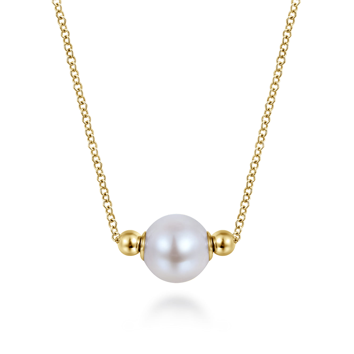 14K Yellow Gold Pearl Bujukan Fashion Necklace - Shot 1