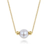 14K Yellow Gold Pearl Bujukan Fashion Necklace