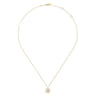 14K Yellow Gold Pearl Pendant Necklace-Bujukan