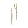 14K Yellow Gold Peek A Boo Spike Diamond Earrings - 0.3 ct