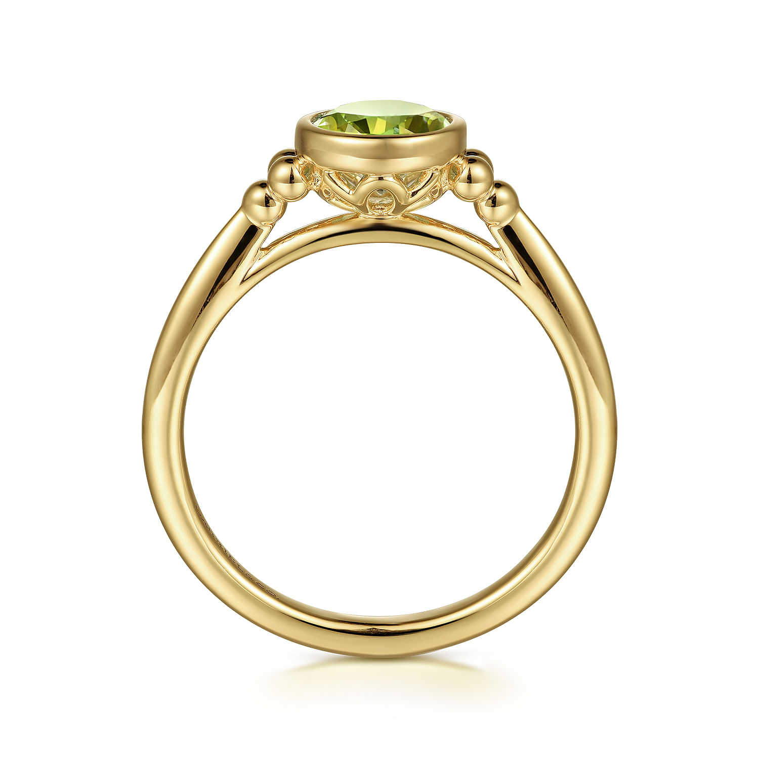 14K Yellow Gold Peridot Bujukan Ladies' Ring
