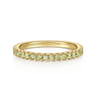 14K Yellow Gold Peridot Stackable Ring