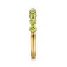 14K Yellow Gold Peridot Stackable Ring