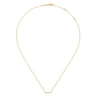 14K Yellow Gold Petite Pave Diamond Bar Necklace - 0.06 ct
