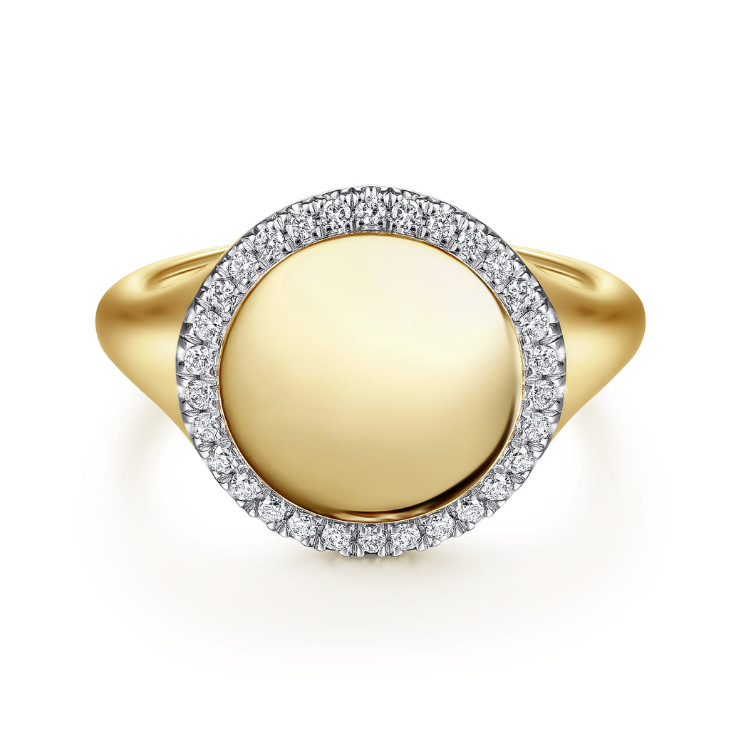 14k Yellow Gold Personalized Contemporary [Ring SKU