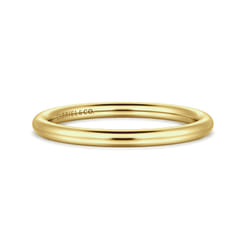 14K Yellow Gold Plain 1.7mm Wedding Band