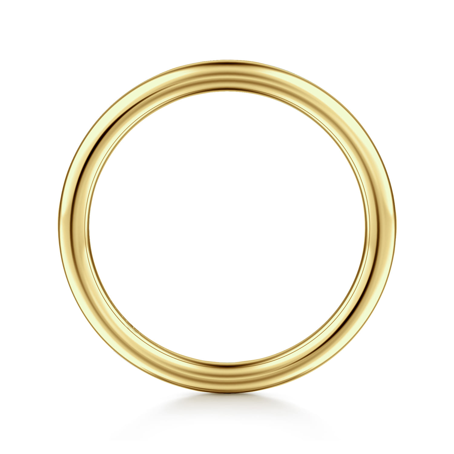 14K Yellow Gold Plain 1.7mm Wedding Band - Shot 2