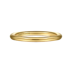 14K Yellow Gold Plain 1.7mm Wedding Band