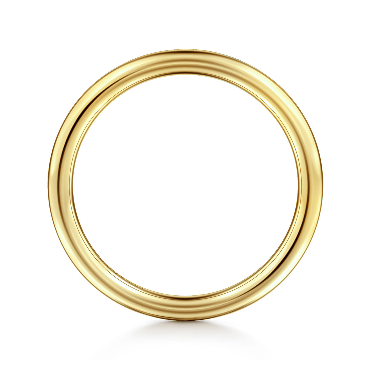 14K Yellow Gold Plain 1.7mm Wedding Band - Shot 2