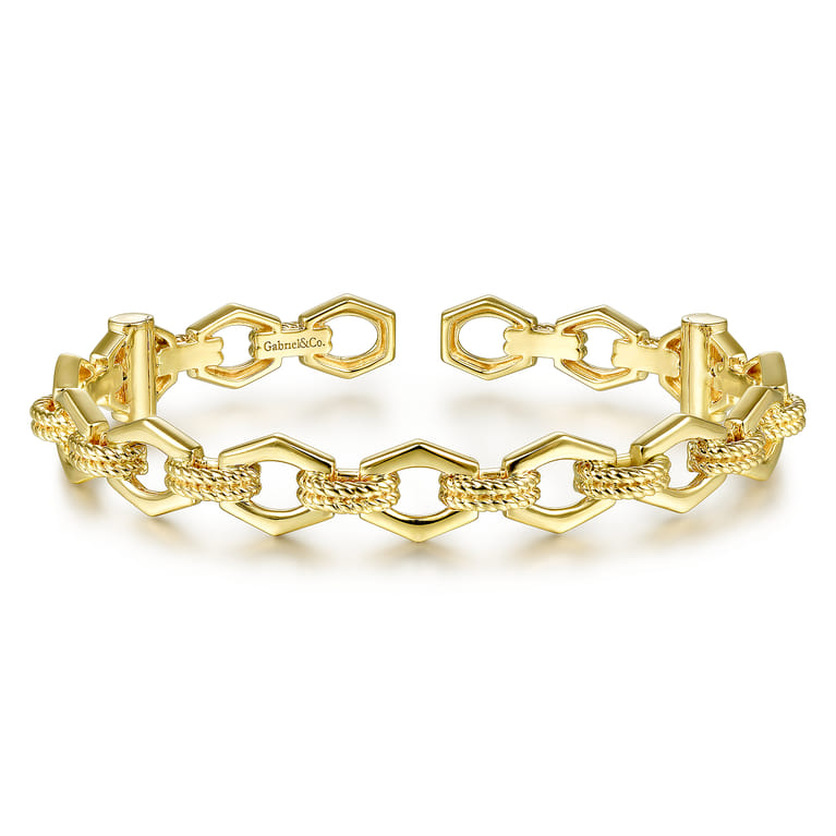 14K Yellow Gold Plain Bangle - Shot 1