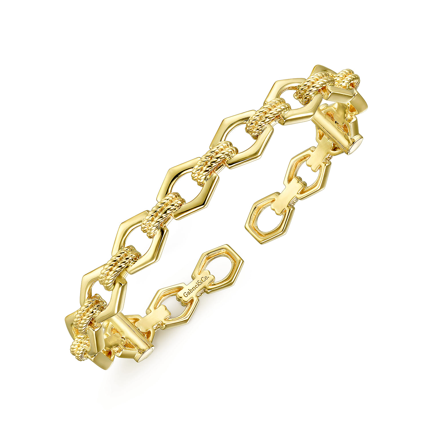 14K Yellow Gold Plain Bangle - Shot 2