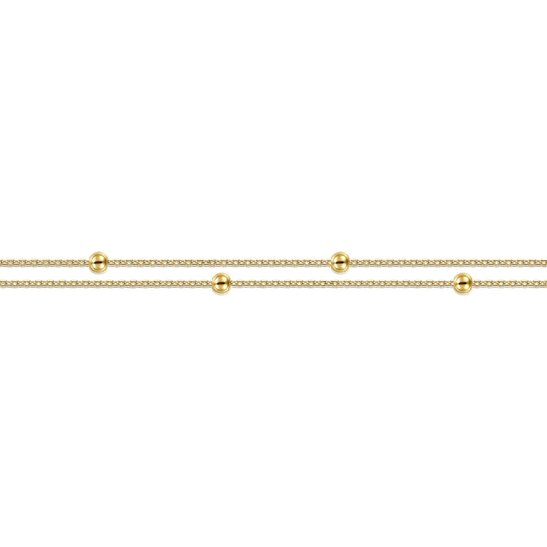 14K Yellow Gold Plain Bracelet - Shot 2