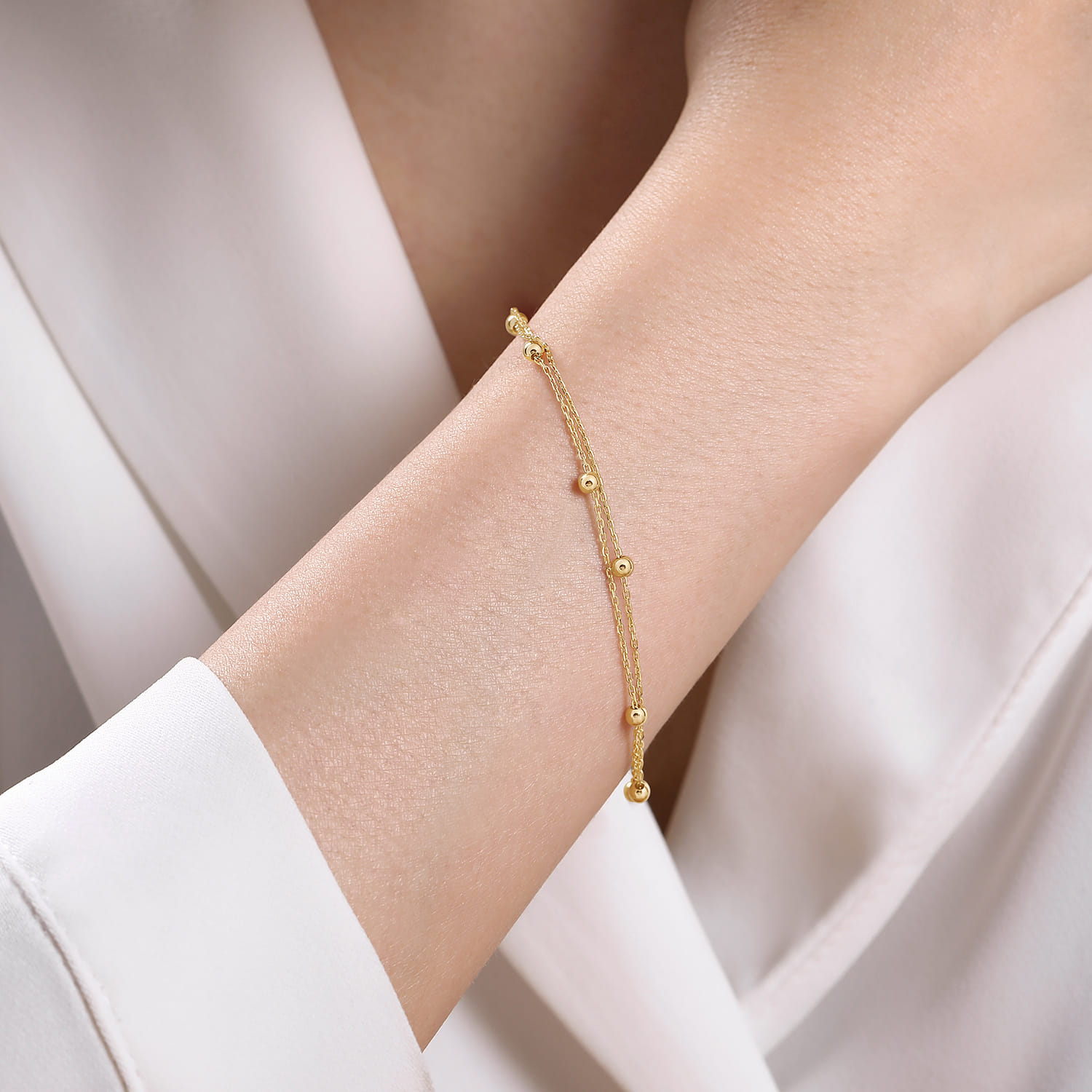 14K Yellow Gold Plain Bracelet