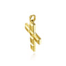 14K Yellow Gold Plain Cross Pendant