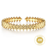 14K Yellow Gold Plain Demure Bangle