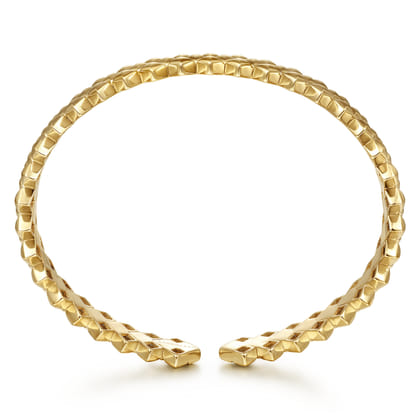 14K Yellow Gold Plain Demure Bangle