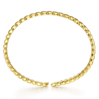14K Yellow Gold Plain Demure Bangle