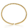 14K Yellow Gold Plain Demure Bangle