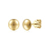 14K Yellow Gold Plain Earrings