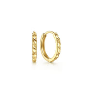 14K Yellow Gold Plain Earrings