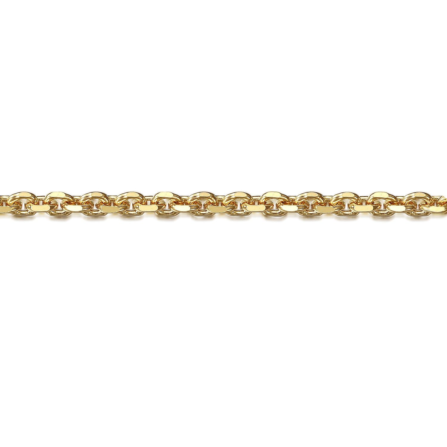 14K Yellow Gold Plain Gold Chain With G Lock