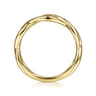 14K Yellow Gold Plain Twisted Stackable Ring