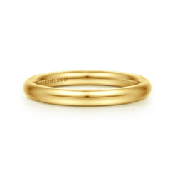 14K Yellow Gold Plain Wedding Band