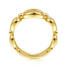 14K Yellow Gold Polished Chain Link Ring with Bujukan Bead Connector