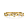 Straight Wedding Ring in 14k Yellow Gold with Marquise Natural Diamond at Gabriel & Co.